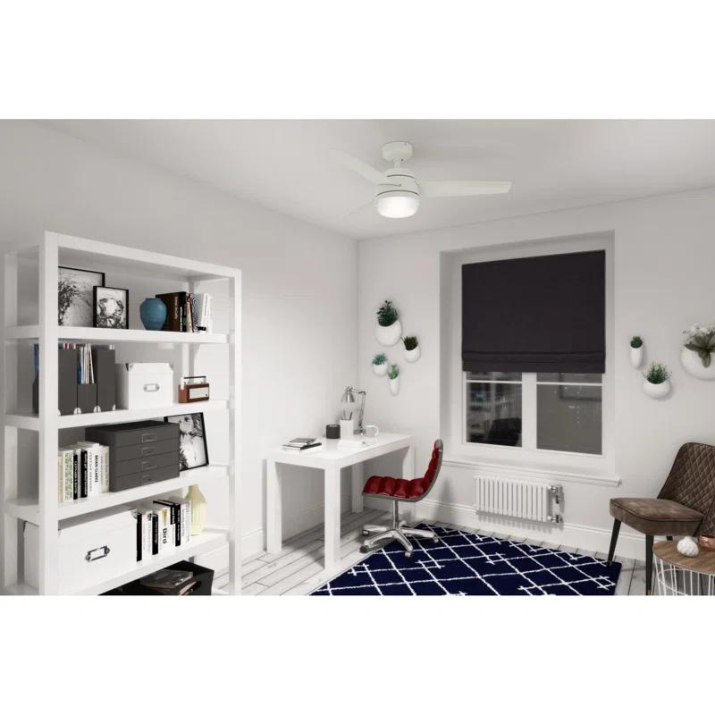 48" Midtown 3 - Blade Standard Ceiling Fan with Remote Control and Light Kit Included