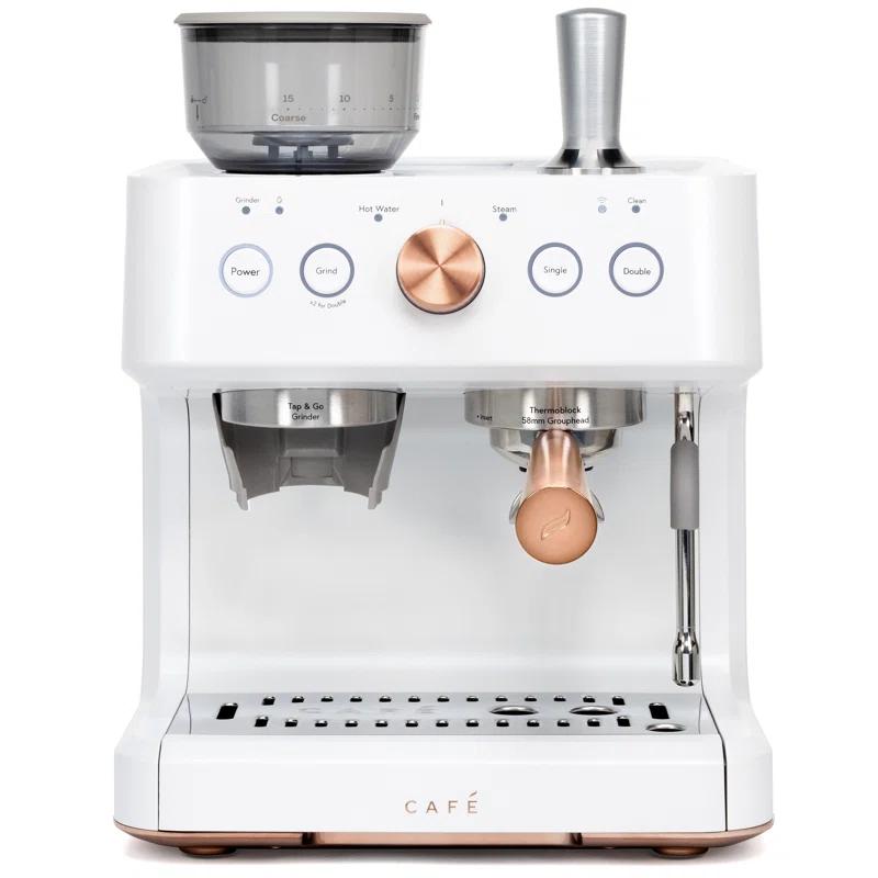 Café ™ Matte White Bellissimo Semi-Automatic Espresso Machine