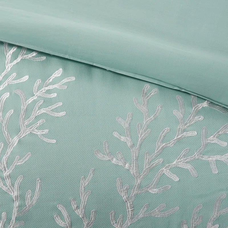 Harbor House Coastline Embroidered 100% Cotton 4 Piece Comforter Set