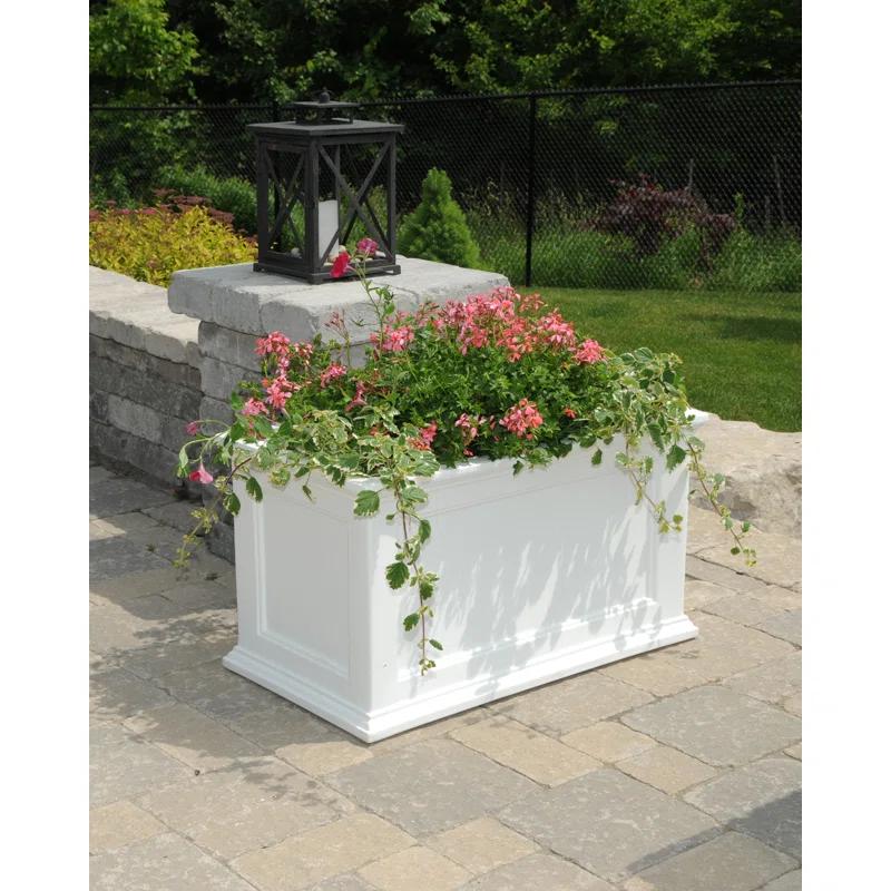 Winston Porter Anastasiya 20"x36" Resin Planter with Water Reservoir