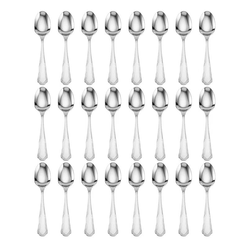 Wallace Wallace Hotel Lux 77-Piece 18/10 Stainless Steel Flatware Set, Silver, Service for 12