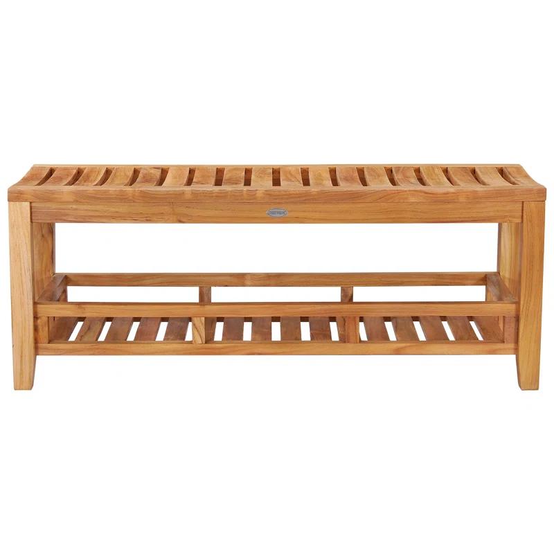 Chic Teak 47'' W Wood Shower Bench