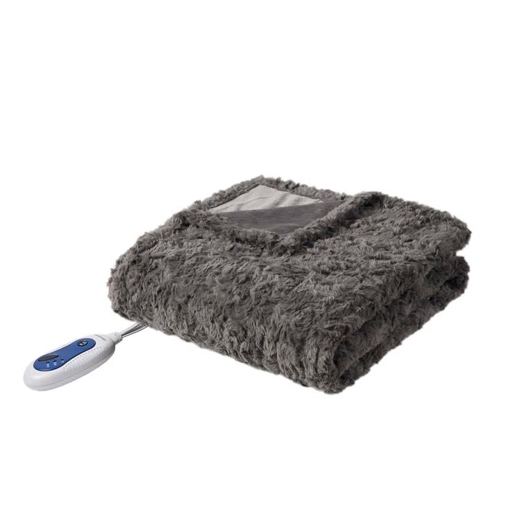 Beautyrest Beautyrest Zuri Oversized Heated Faux Fur Throw
