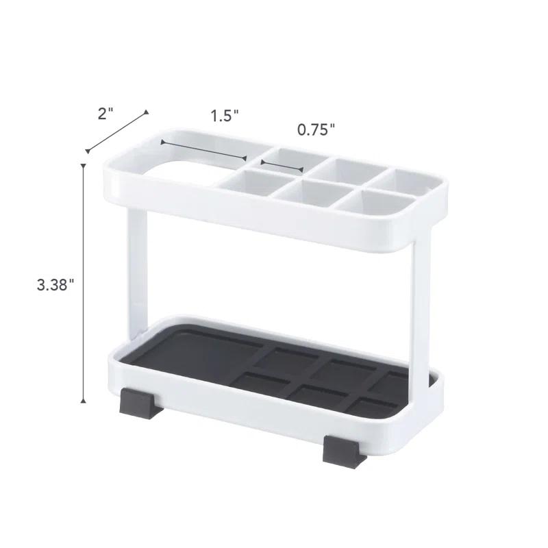 Yamazaki Home Tower Yamazaki Home Toothbrush And Toothpaste Holder For Bathroom Countertop, Steel, Water Resistant