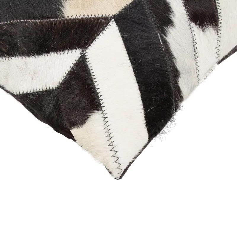 Natural Rugs Torino Leather/Suede Lumbar Rectangular Pillow Cover & Insert