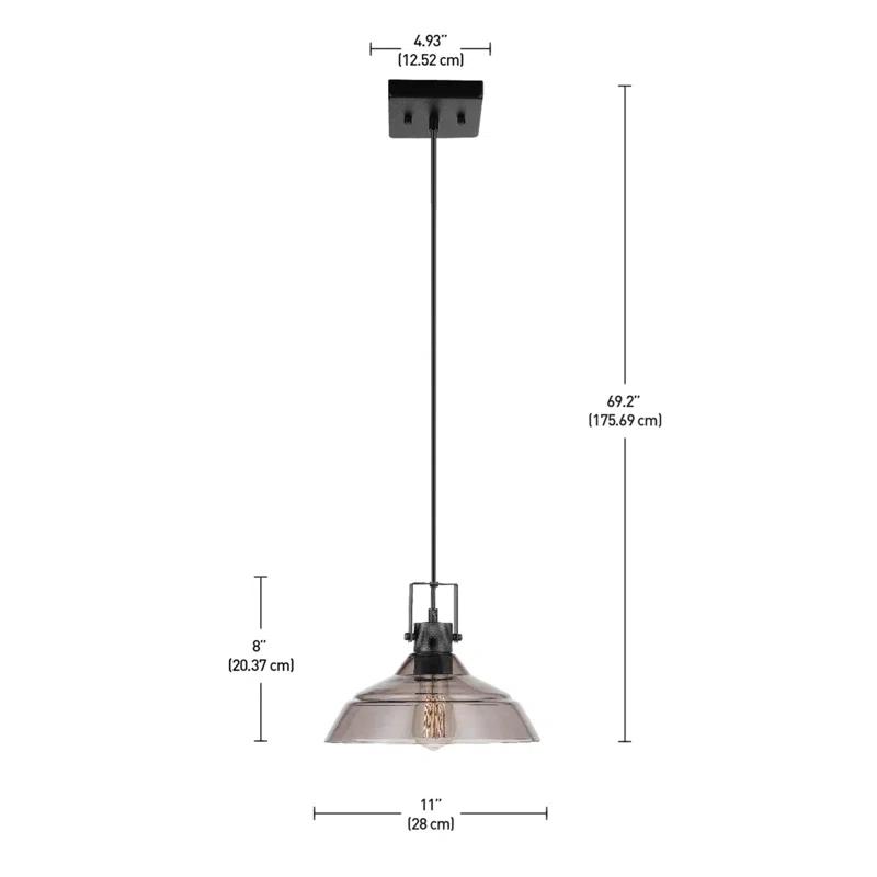 Globe Electric Company Sutton 1 - Light Matte Black Single Pendant