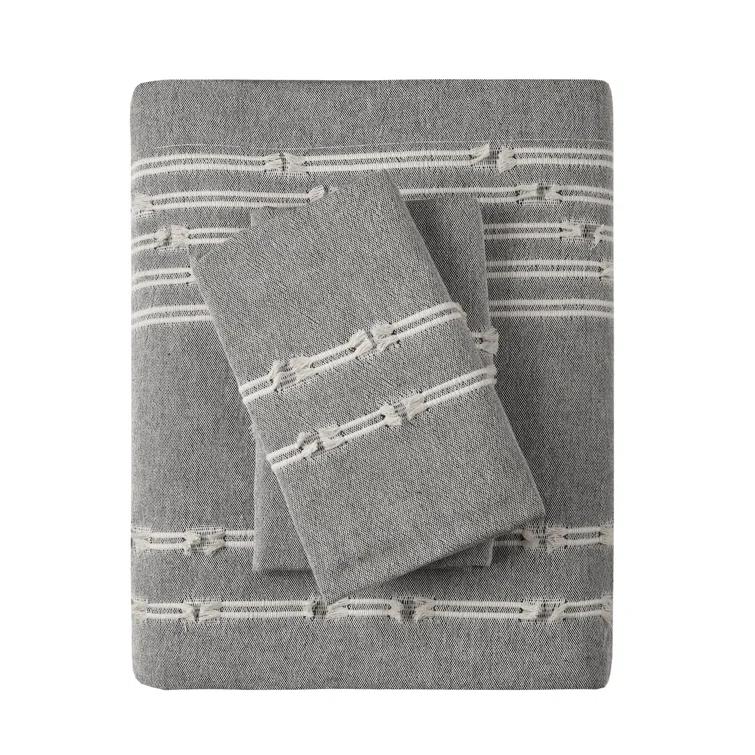 INK+IVY 3 Piece Cotton Jacquard Bedding Set