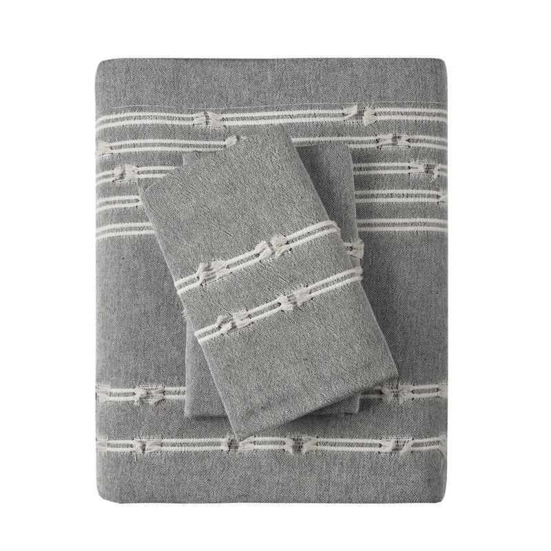 INK+IVY 3 Piece Cotton Jacquard Bedding Set