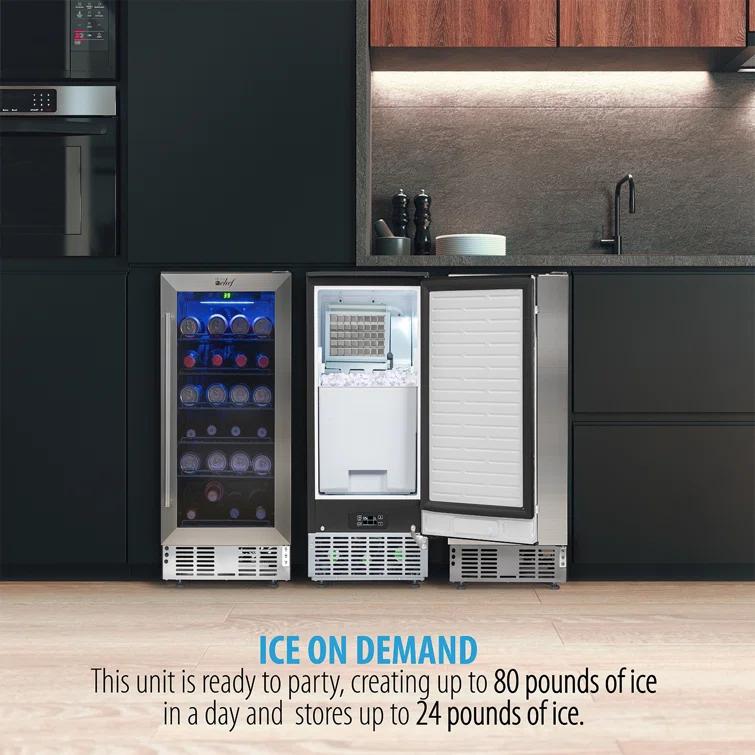 Deco Chef Deco Chef 80 lb. Daily Production Cube Ice Built-In Ice Maker