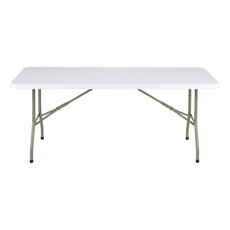 Norwood Commercial Furniture Rectangular Blow-Molded Plastic Indoor/Outdoor Folding Training Table