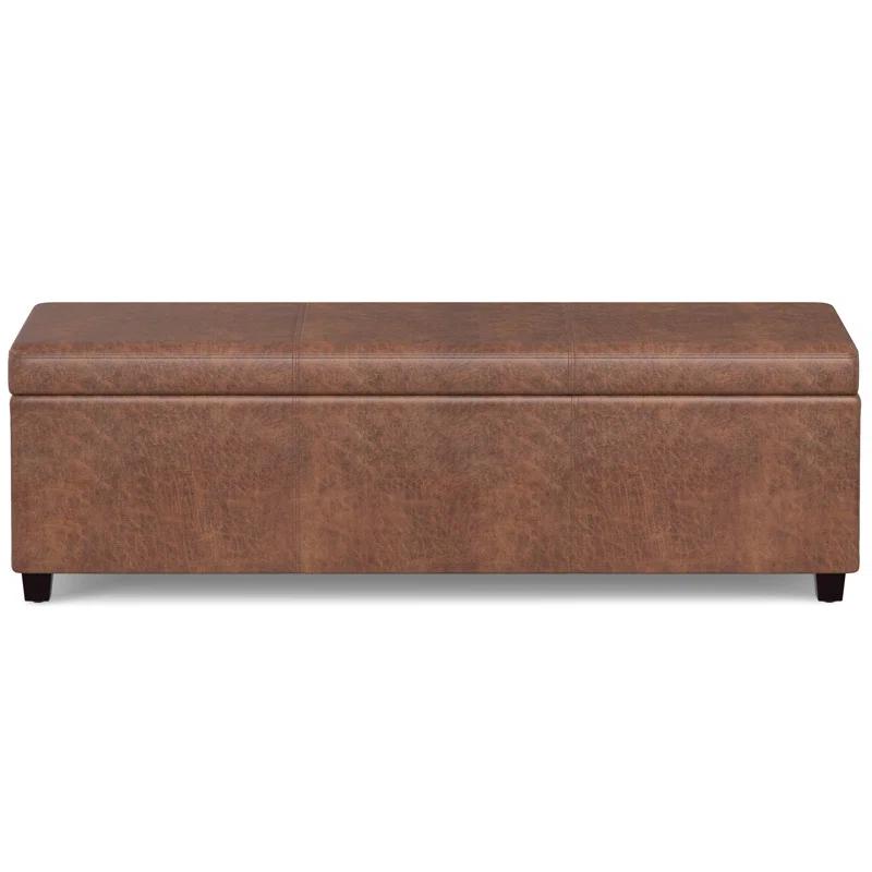 Simpli Home Avalon Extra Large Storage Ottoman Bench,Assembled