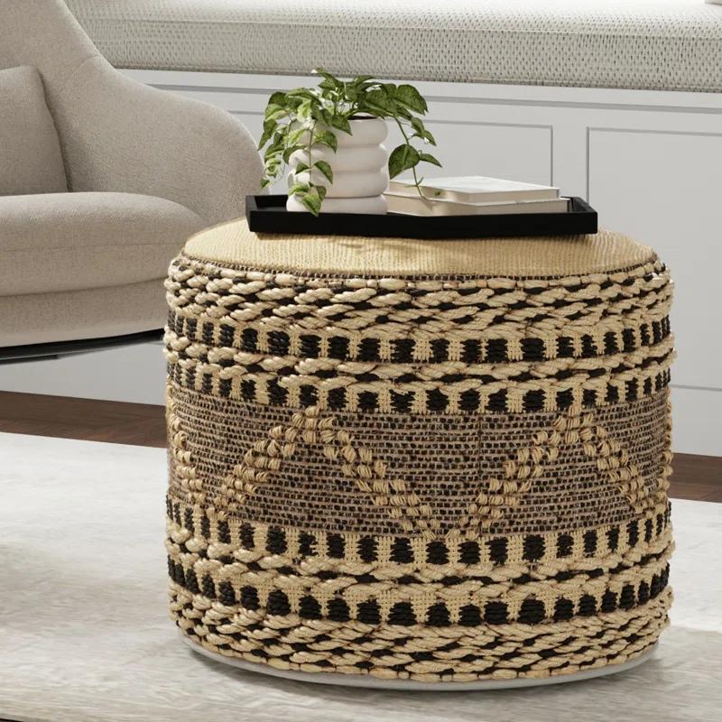 Simpli Home Stella Upholstered Pouf