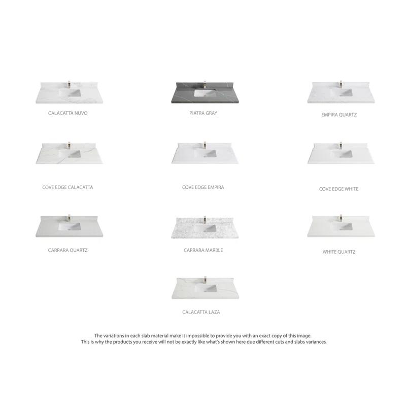 Willow Collections Aberdeen 42'' Single Bathroom Vanity with Quartz Top