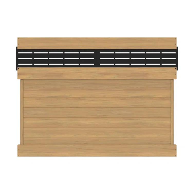 Barrette Outdoor Living Horizontal Fence Boardwalk Cypress Vinyl Privacy Panel Kit