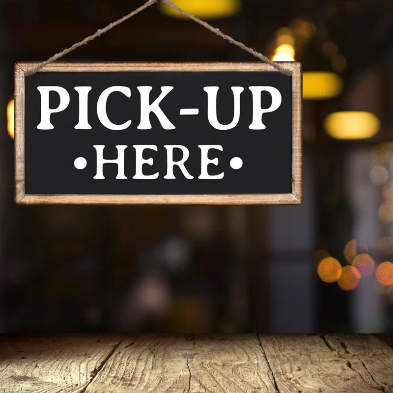 2 Piece Order Here and Pick up Here Sign Set