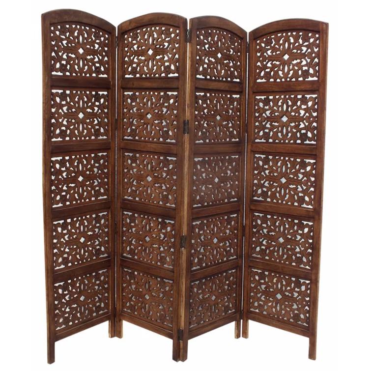 Lark Manor™ Guimond 80'' W x 71'' H 4 - Panel Folding Room Divider