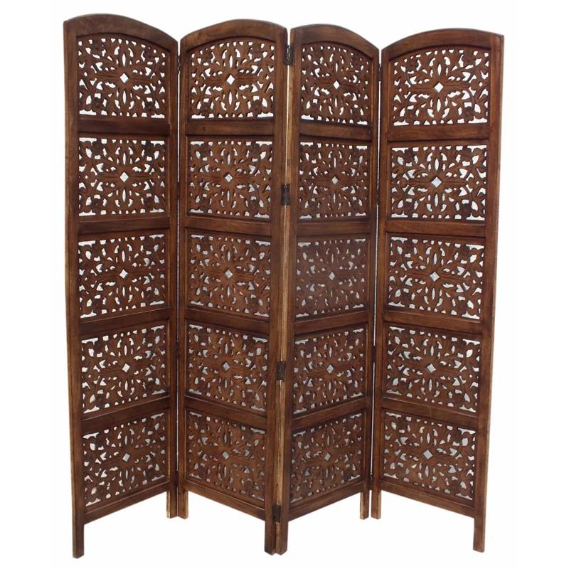 Lark Manor™ Guimond 80'' W x 71'' H 4 - Panel Folding Room Divider