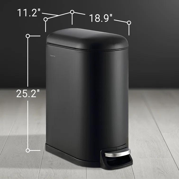 happimess Roland Steel Step On Trash Can