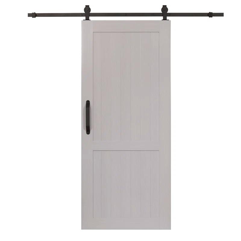 LTL Home Products Millbrooke 84'' Hollow Paneled with Installation Hardware Kit Barn Door