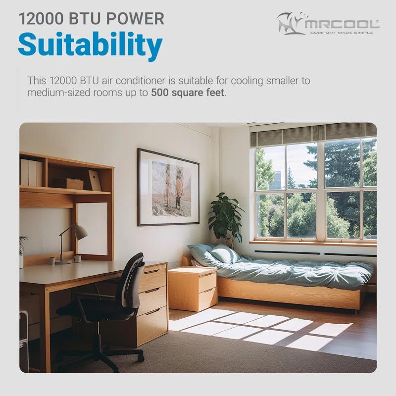 MrCool MRCOOL Advantage 12,000 BTU Ductless Inverter Wall Mount Heat Pump System, White