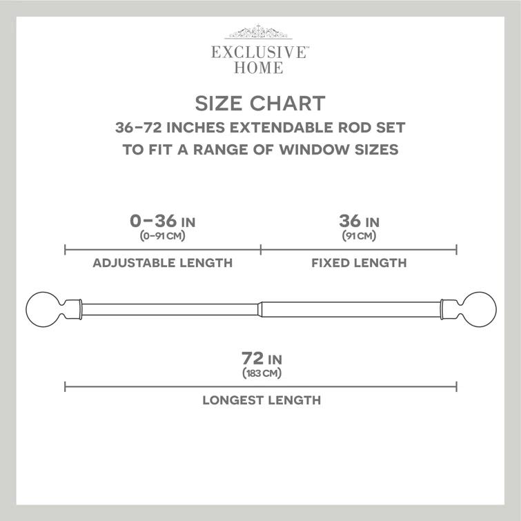 Jewett Exclusive Home Vine 1" Curtain Rod and Coordinating Finial Set, Adjustable