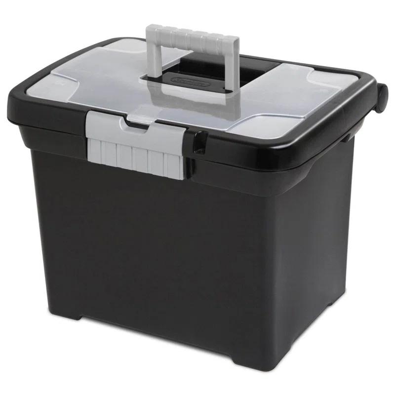 Sterilite Portable Lockable File Plastic Box Set (Set of 8)
