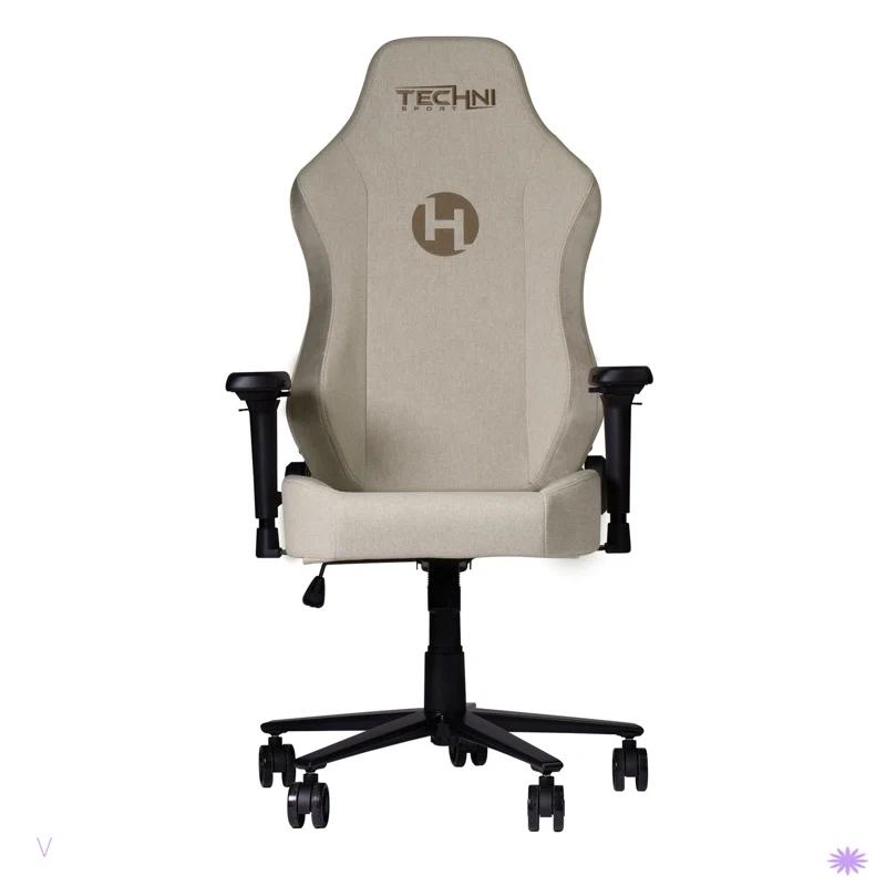 Wildon Home® Sport F65C Fabric Memory Foam Gaming Chair – Beige