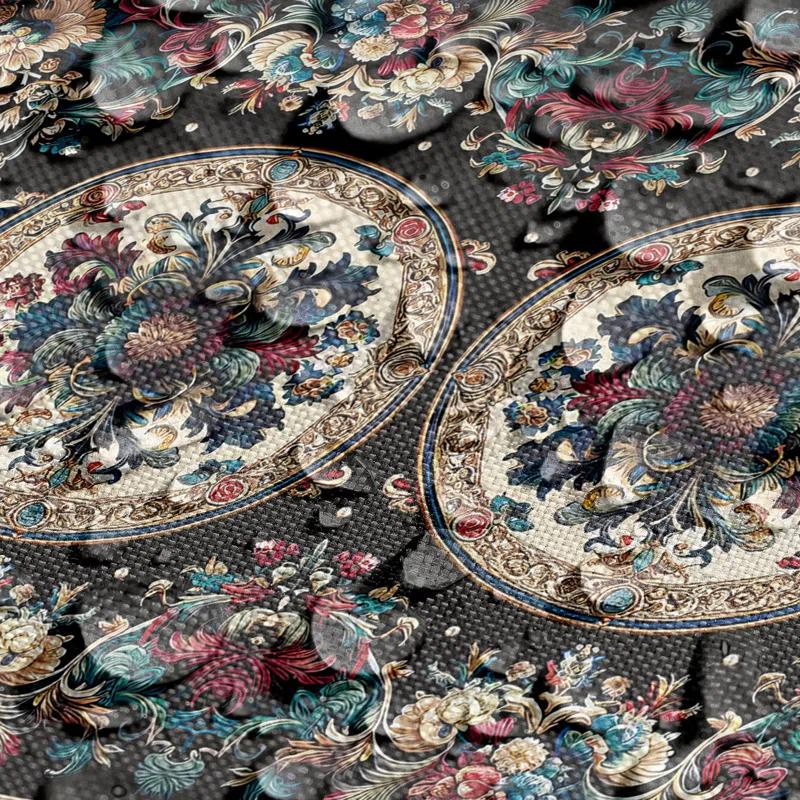 Ambesonne Ambesonne Oriental Table Runner & Placemats Placemat 4 pcs + Runner 12"x90" Beige Seafoam and Ruby