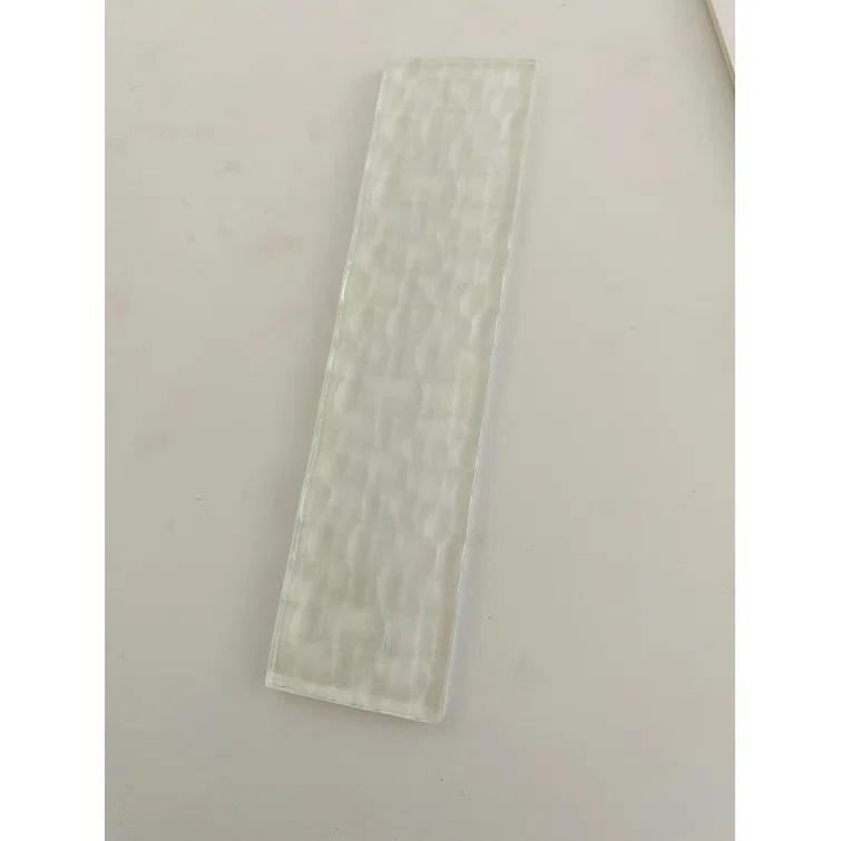 Abolos Metro Cubes 2 in. x 8 in. Textured Glass Straight Edge Subway Decorative Kitchen & Bathroom Wall Tile