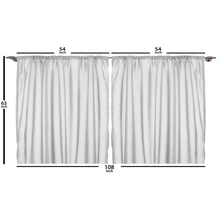 Ambesonne Adalid Steam and Pressure Gauger 2 Piece Semi-Sheer Curtain Panel Set
