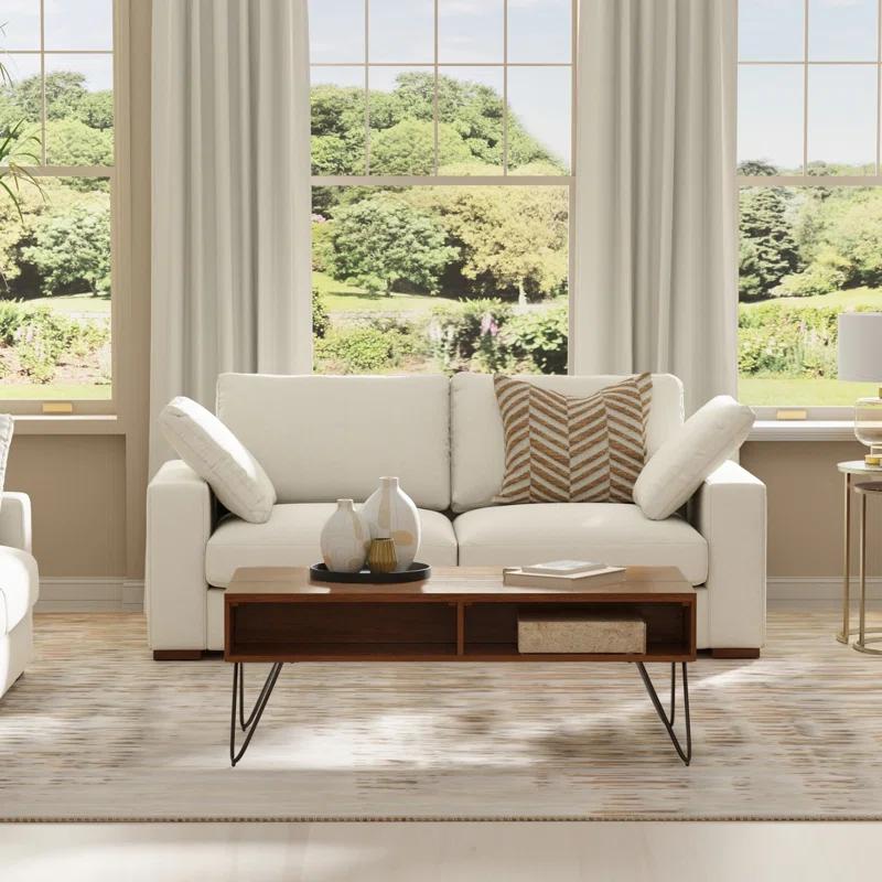 AllModern Tatum Deep Seater Sofa, Performance Fabric Couch for Living Room, Stain-Resistant Contemporary Sofa