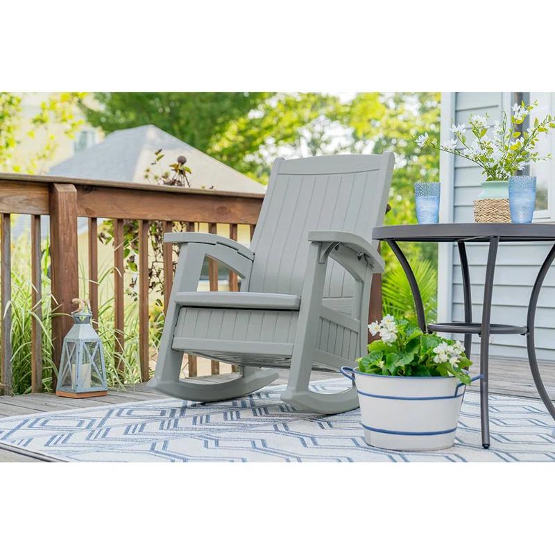 Suncast Suncast Outdoor Rocking Chair with Storage