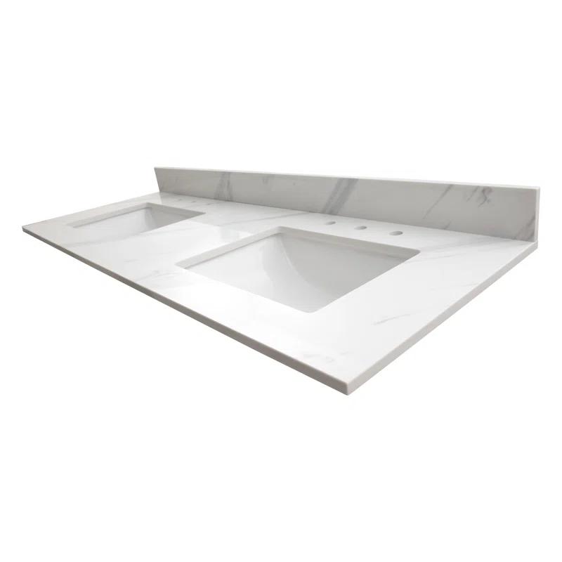 MSI 61 in. x 22 in. D Bathroom Vanity Top with Double Sinks