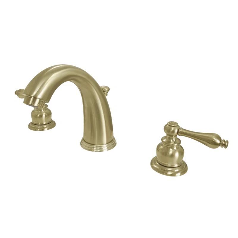 Kingston Brass Victorian Two-Handle 3-Hole Deck Mount Widespread Bathroom Faucet with Retail Pop-Up Drain