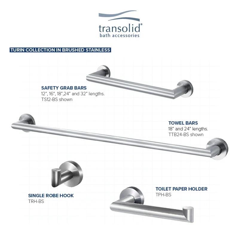 Transolid TTB18-BS Turin 17.75'' 1 Wall Towel Bar