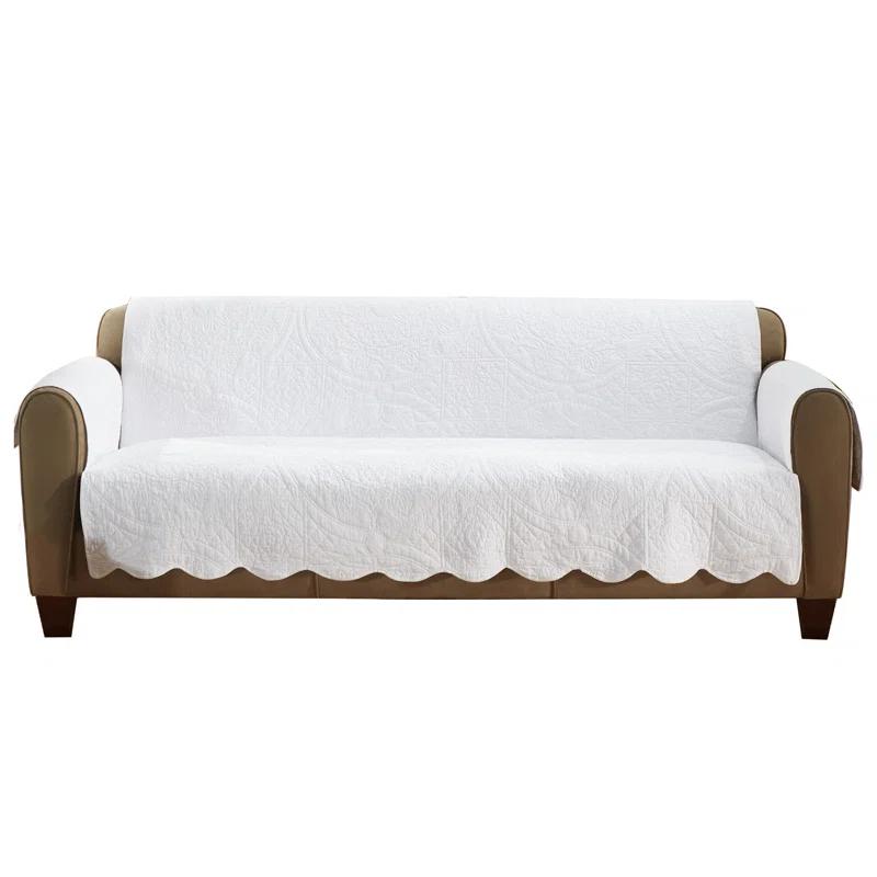 Sure Fit Heirloom Quilt Furniture Cover Cotton Box Cushion Sofa Slipcover