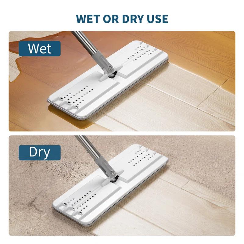 Oshang Oshang Flat Mop and Bucket OG2 - Hand-Free Floor Cleaning Mop - 4 Microfiber Mop Pads Included