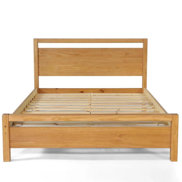 Loft Solid Wood Panel Bed