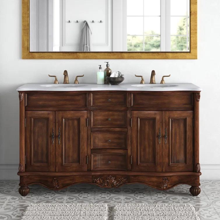 Etta Avenue™ Mannie 60'' Double Bathroom Vanity with Top