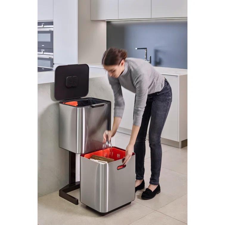 Joseph Joseph Totem Waste & Recycling Dual Kitchen Trash Can