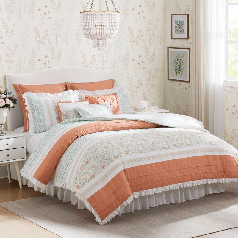 Madison Park Dawn 9 Piece Cotton Percale Comforter Set