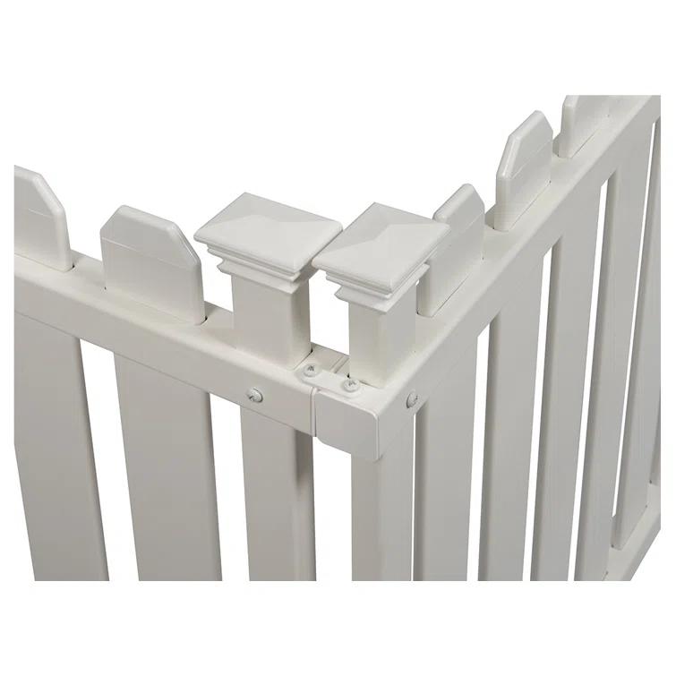 Zippity Outdoor Products 2.5ft H x 3.5ft W (2 Panels) No Dig Zippity Bella Puppy and Garden Fence Kit, No Dig Fence Panels, White Vinyl Fences for Dogs, Temporary Fence for Backyard, White Picket Fence Garden Border, ZP19064