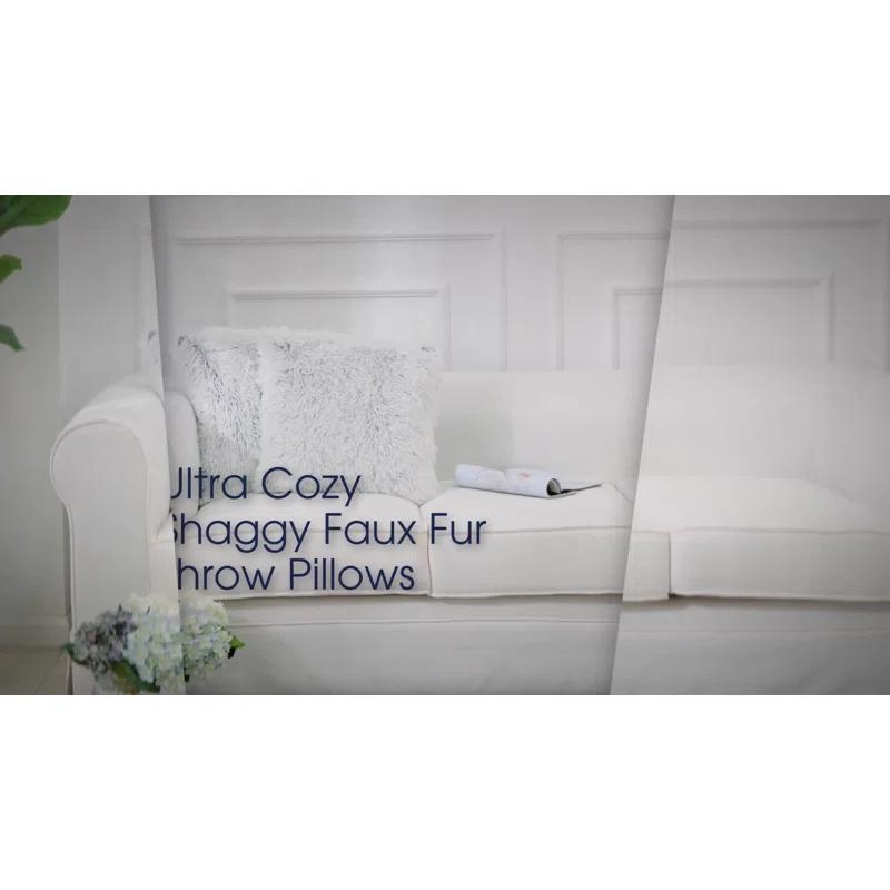 Cheer Collection Faux Fur Throw Pillow (Set of 2)