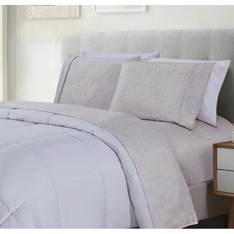 Bibb Home Egyptian Luxury 1800 Thread Count 4 pc Printed Sheet Sets