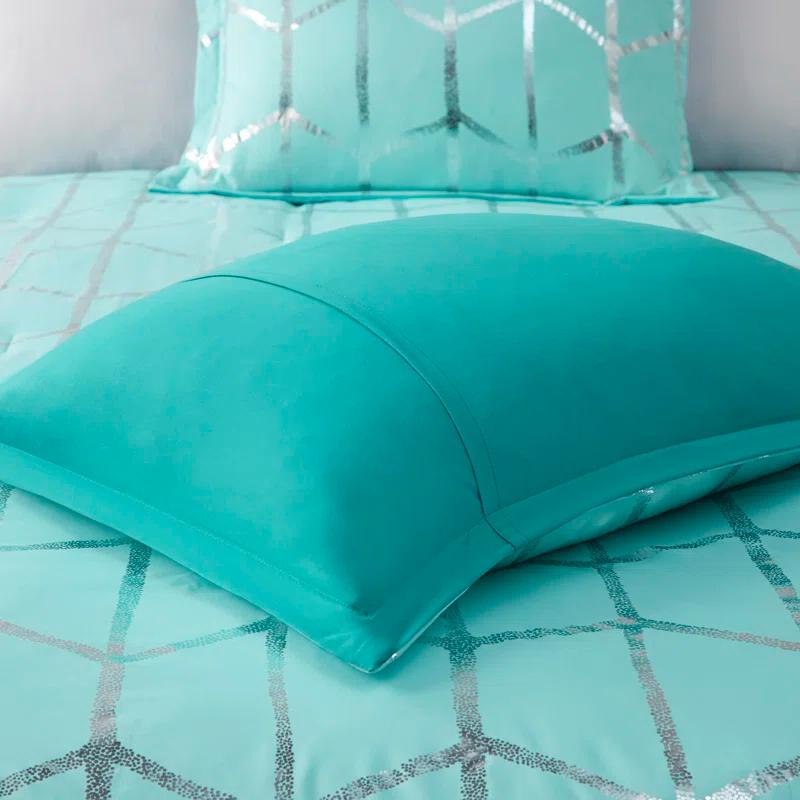 Raina Metallic Printed Comforter Set