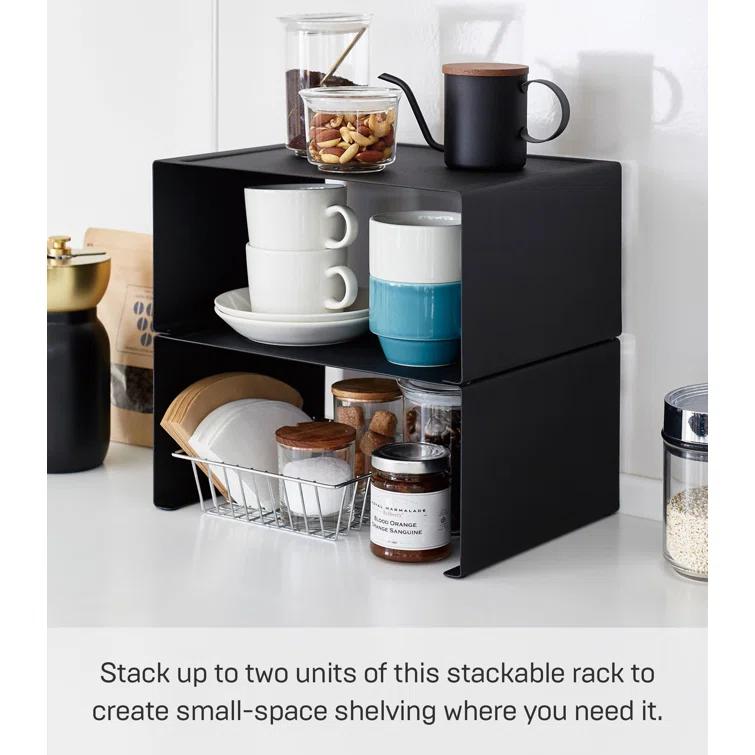 Yamazaki Tower Large Black Kitchen Steel Rack