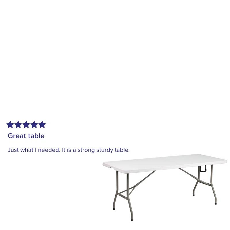 Flash Furniture Noah 6' Rectangular Plastic Folding Event Table with Carrying Handle