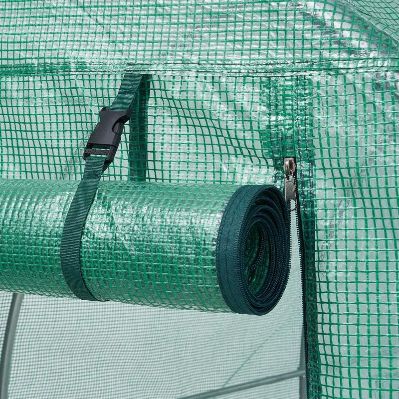 VEVOR Walk-in Tunnel Greenhouse Galvanized Frame PE Cover
