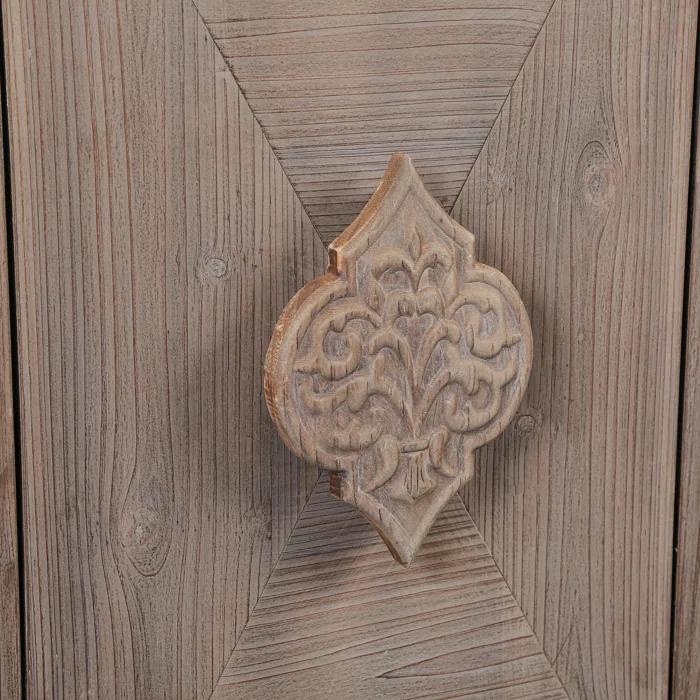 Bungalow Rose Antique Four Door Cabinet For Living Room