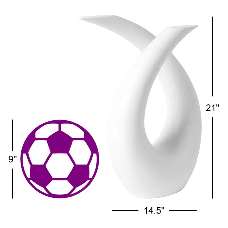 Global Views Loop Sculpture-Matte White